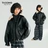 Пальто из кожи для девочек Tao Town на осень-зиму - Стеганая, утолщенная, теплая модная куртка