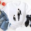 (Asian Size) Women Mom Love Cartoon Mother Trend 90s Print Tee Top Fashion T Shirt Woman Short Sleeve Female Clothing Graphic T-shirts