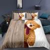Cartoon Teddy Bear Duvet Cover 3d Printing Comforter Bedding Set For Kid Adult King Size Simple Quilt Bed Set Cute Linenin