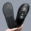Black White Skateboarding Shoes Men Genuine Leather Sneakers Casual Flat Shoes Men Spring Autumn High Quality Men Sneakers