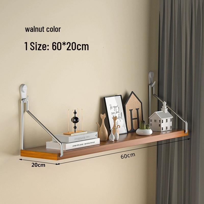 Punch-Free Wrought Iron Wall Shelf - Living Room & Bedroom Decor