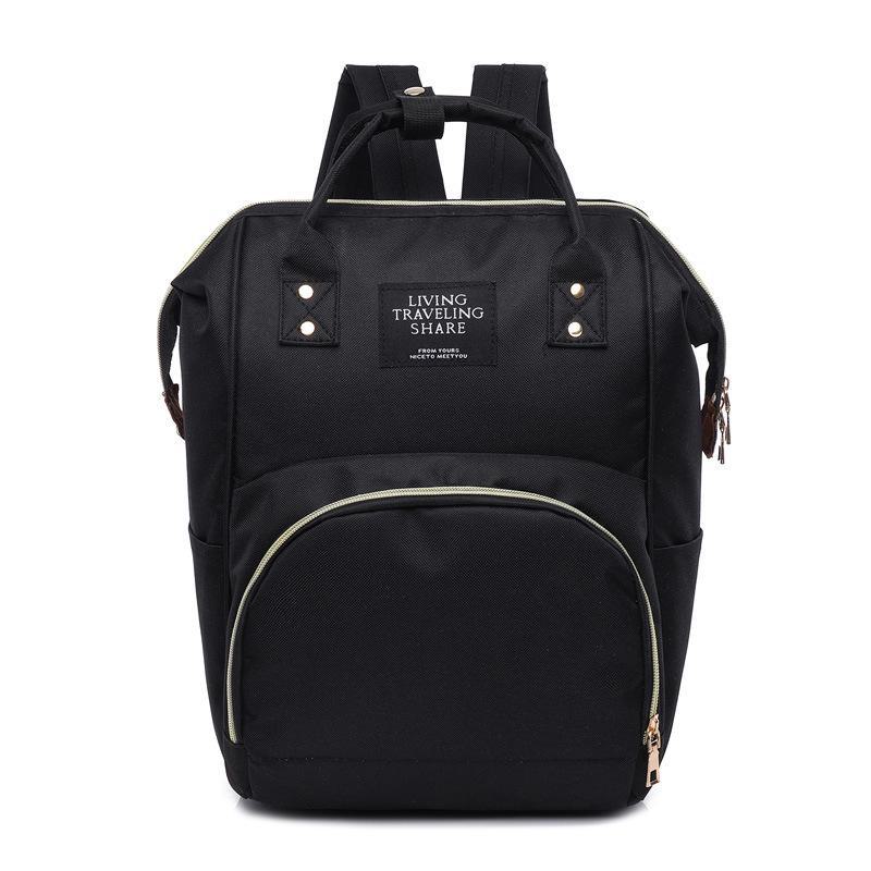 Рюкзак для мам в корейском стиле 2024 года: Модная холщовая сумка для подгузников с цветными блоками для мам