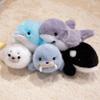 Cute Marine Animals Shark Seal Doll Plush Toy Killer Whale Dolphin Doll Children Soothing Doll