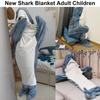 Super Soft Shark Blanket Hoodie Cozy Cartoon Pajamas Creative Gifts Shark Sleeping Bag  Keep Warm