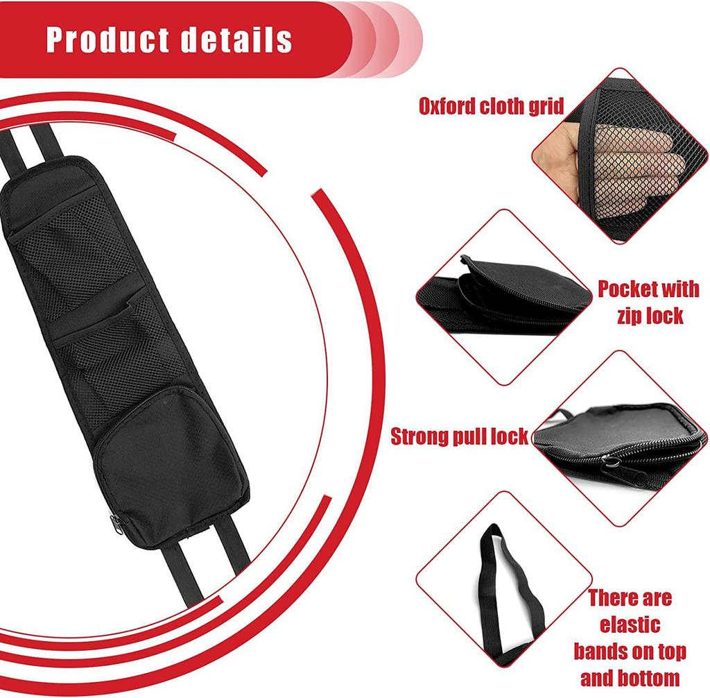 1 шт. Подвесная сумка на спинку автомобильного сиденья, водонепроницаемая, из ткани Оксфорд, термостойкая, с ручкой, боковая сумка для хранения, автомобильная компрессионная