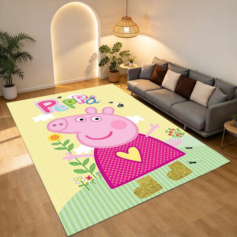 Peppa Pig Living Room Nonslip Area Rug Soft Carpet For Bedroom Game Playroom Sofa Office Home Decor Doormat Christmas Gift C926747
