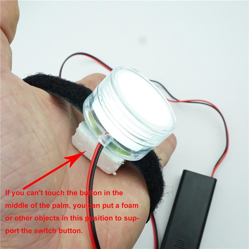 Светодиодная лампа DIY с регулируемым светом ДЛЯ 1:1 Перчатка Железного Человека Тони Старка Ладони Светящиеся Рука Светодиодная Лампа Аксессуары Хэллоуин Косплей Реквизит