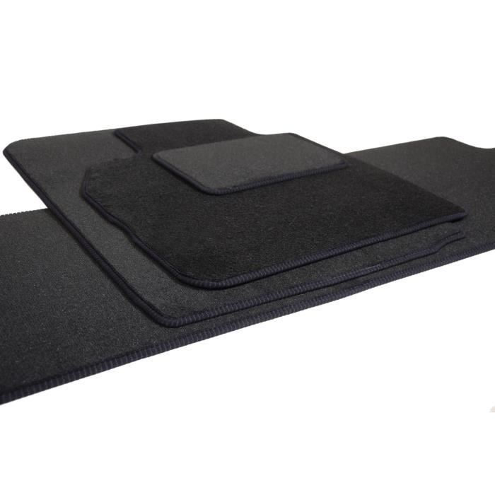 Tapis De Sol Noir Velours - J&J AUTOMOTIVE - Renault Scenic 2003-2009 - Sur Mesure - Antidérapant - Imperméable