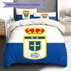 Постельное белье с узором Реал Овьедо, Комплект с одеялом, Пододеяльник, Наволочка, Домашний подарок на день рождения (1 пододеяльник + 2 наволочки, без наполнителя)