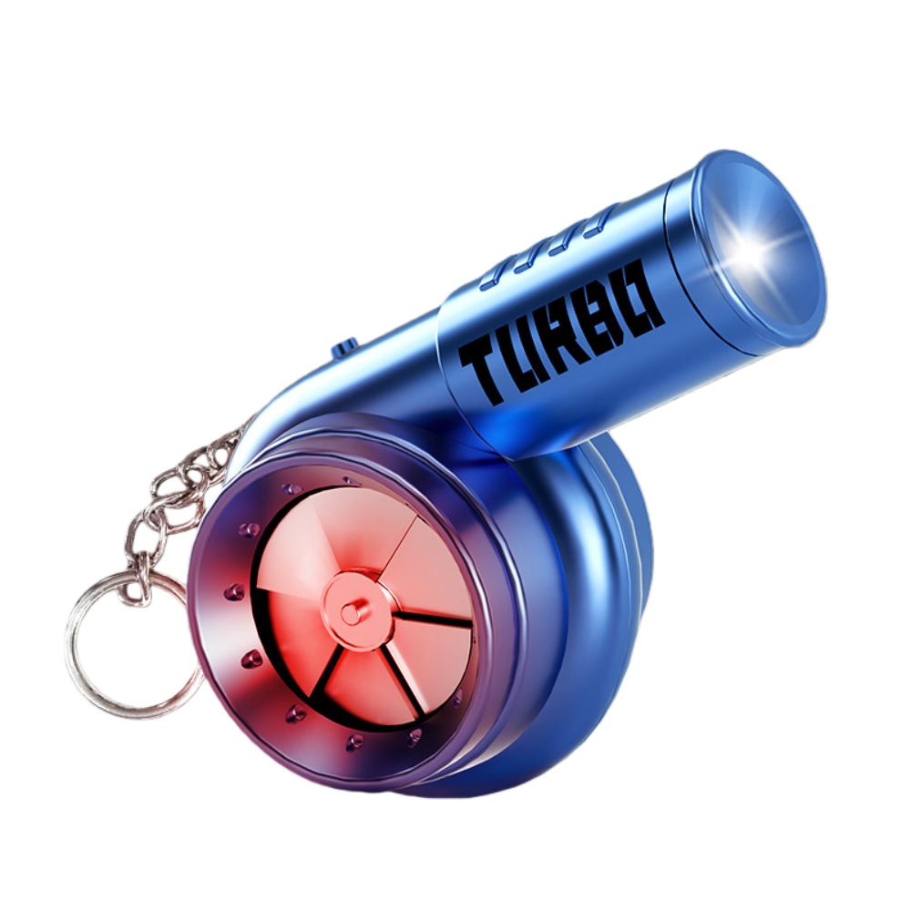 Light Torch Turbo Key Chain With Sound Simulation Turbo Toys Turbocharging Pendant Christma Gifts