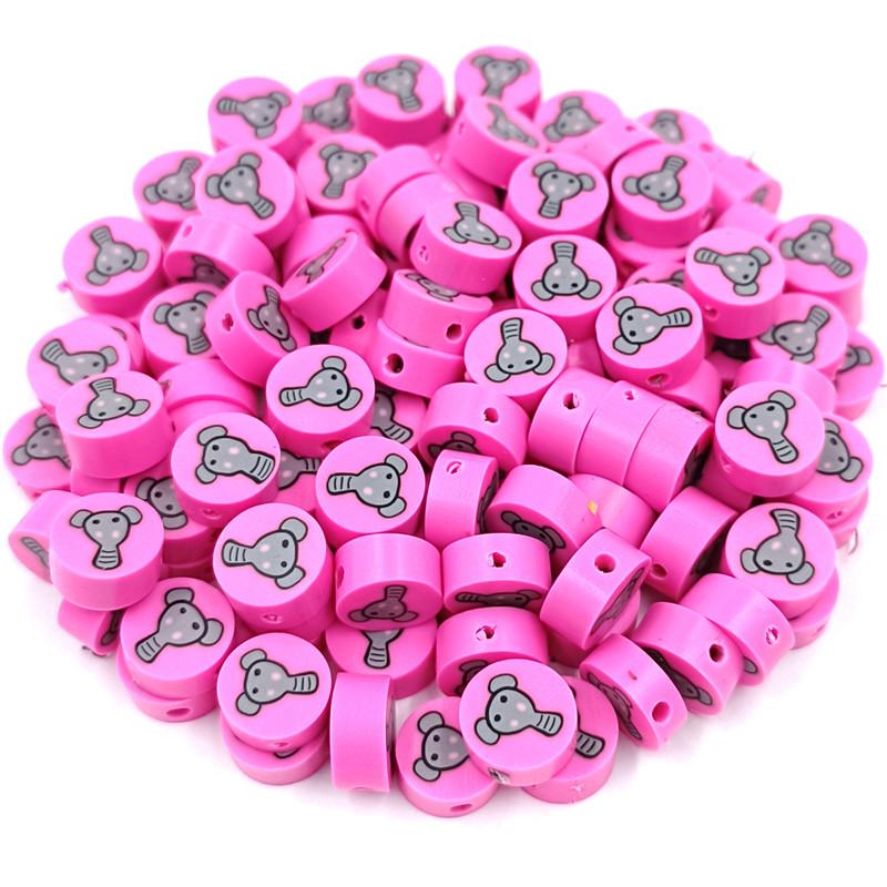 DIY для изготовления ювелирных изделий оптом 20 шт. мягкие глиняные свободные бусины кулон цветок слон сердце ожерелье браслет бусины