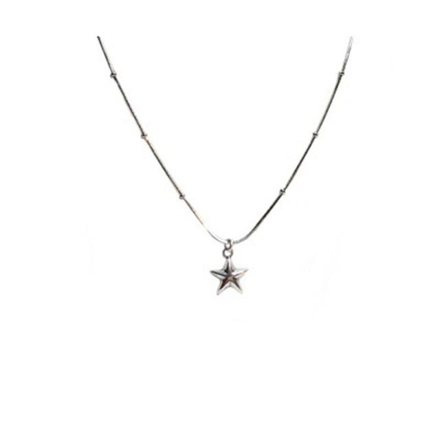 925 Sterling Silver LOVE Heart Necklace for Women Couple Accessories Fashion Vintage Simple Star Party Jewelry Wholesale