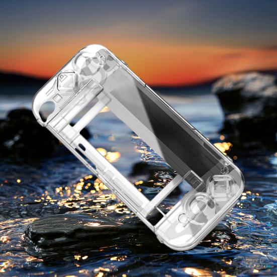 Clear Protective Case Full Protective Cover Anti-Shock Anti-Scratch Easy Plug-in Base Shell for Nintendo Switch