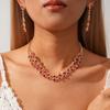 Двухчастная Алмазная Круглая Цветочная Цепочка на Ключицы Изысканное Универсальное Ожерелье