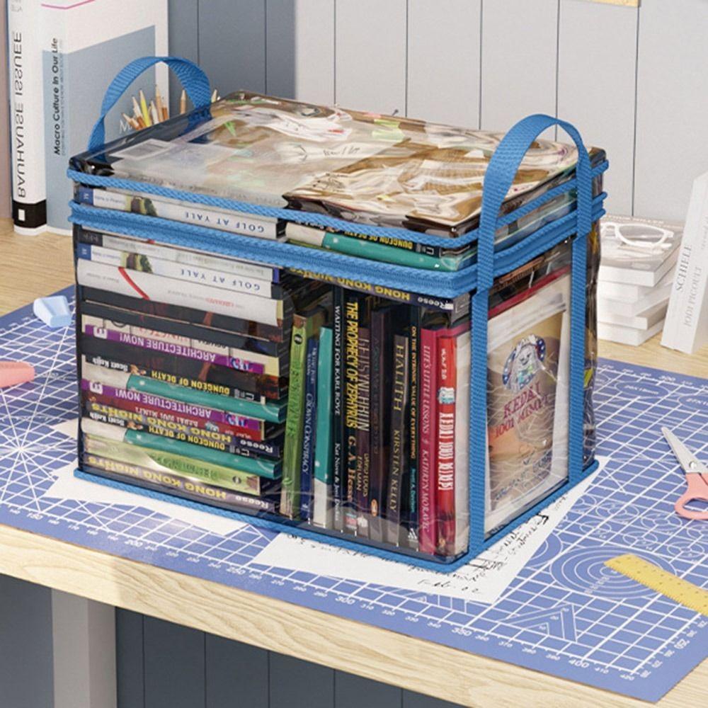 Штабелируемая сумка для хранения комиксов, прозрачный контейнер для сбора, складная сумка для студентов