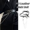 Multi-layer Women Waist Belt Extended Dress Waist Chain Harajuku PU Leather Belt  Dress Accessories