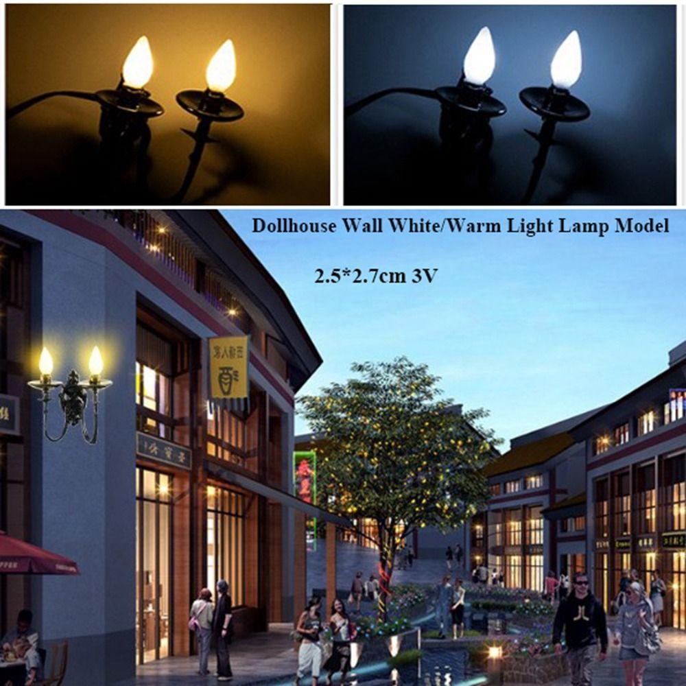 ABS металлический материал кукольный домик настенный светильник 3V песочный стол люстра новая модель белый/теплый свет