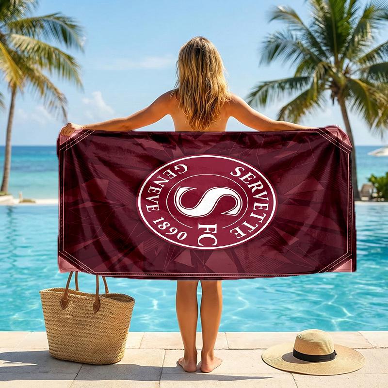 Servette FC print Quick Dry Beach Towel Microfiber Absorbent Portable Travel Swimming Towel
