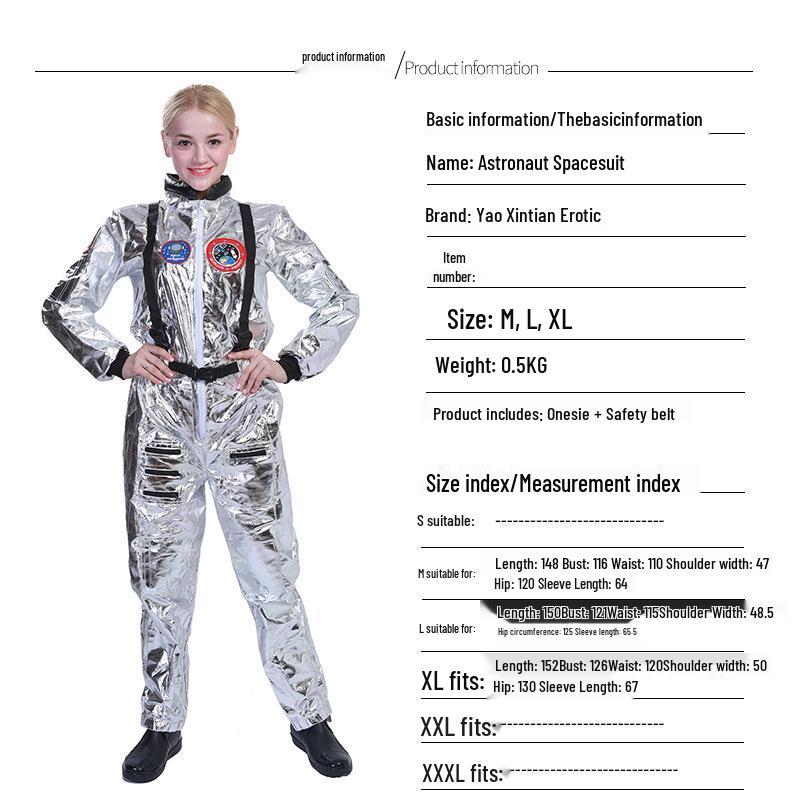 Astronaut Pilot Halloween Costume: Spacesuit Role-Playing Outfit for Kids and Adults