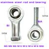 1PC Stainless steel Rod End Bearing  M5 M6 M8 M12 M14 M16 m18 M20 M22 M24  Male/Female SA SI T/K Right / left thread Ball Joint