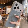 Для Чехол-подставка из жидкого силикона для For Iphone 16 17 Pro Max 1 14 13 Конфетный цвет Магнитный держатель Подставка Мягкая матовая крышка
