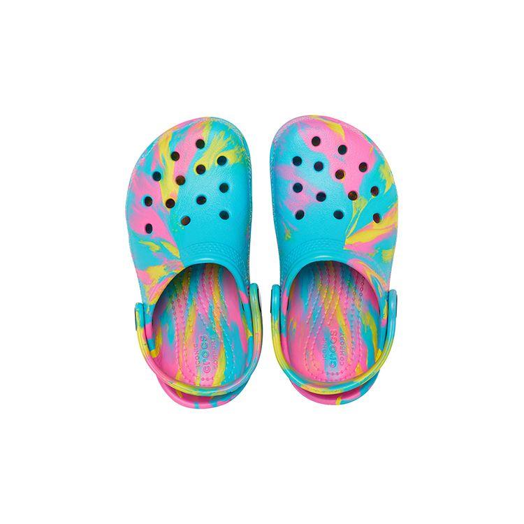 Crocs Классические клоги Мраморные клоги Удобные повседневные клоги Детские клоги Синие 207002-4SM