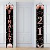 Sweet 16 Party Decorations, Black Rose Gold Happy 16th Birthday Decorations for Girls Sixteen Year Old Birthday Door Banner Porch Sign Party Supplies