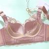 Кружевной бюстгальтер с эффектом пуш-ап, женский регулируемый бюстгальтер без косточек, с верхней поддержкой, предотвращающий провисание груди, утягивающее нижнее белье большого размера
