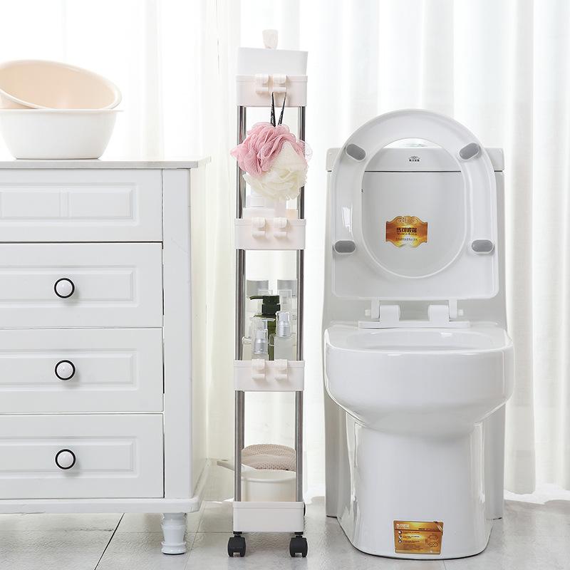 Многоярусная напольная тележка-полка для хранения для ванной и кухни