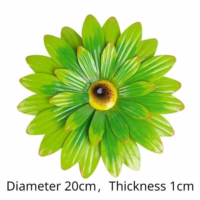 Металлический цветок, 2-слойный настенный декор, ромашка, цветок, художественная скульптура, подвесные украшения, современные для сада, двора, дома, на открытом воздухе, в помещении, 1 шт.