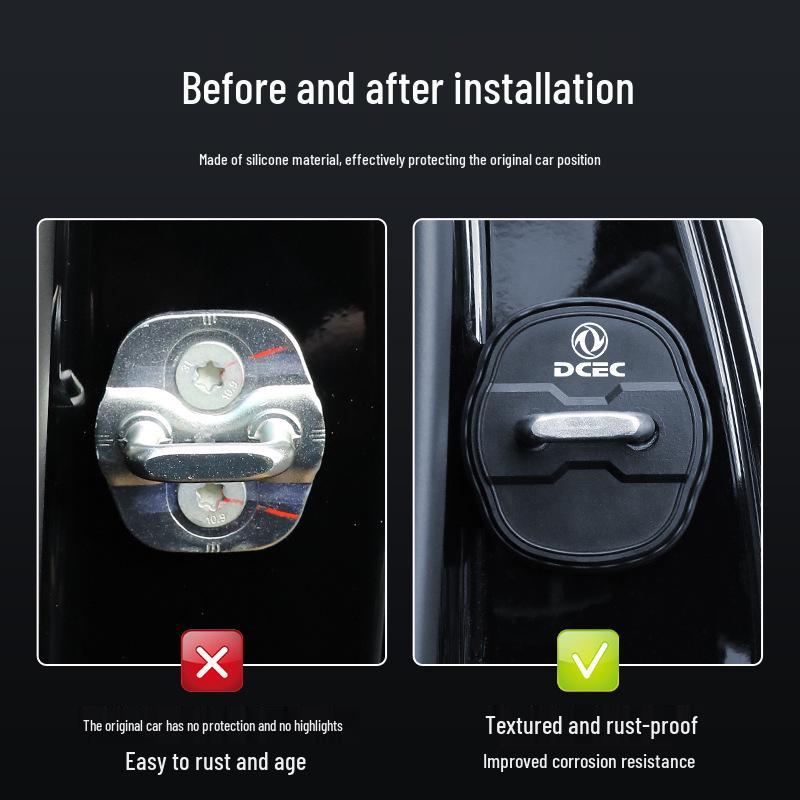 Silicone Door Lock Cover & Shock Absorption Pad for Dongfeng Fengshen Haoji