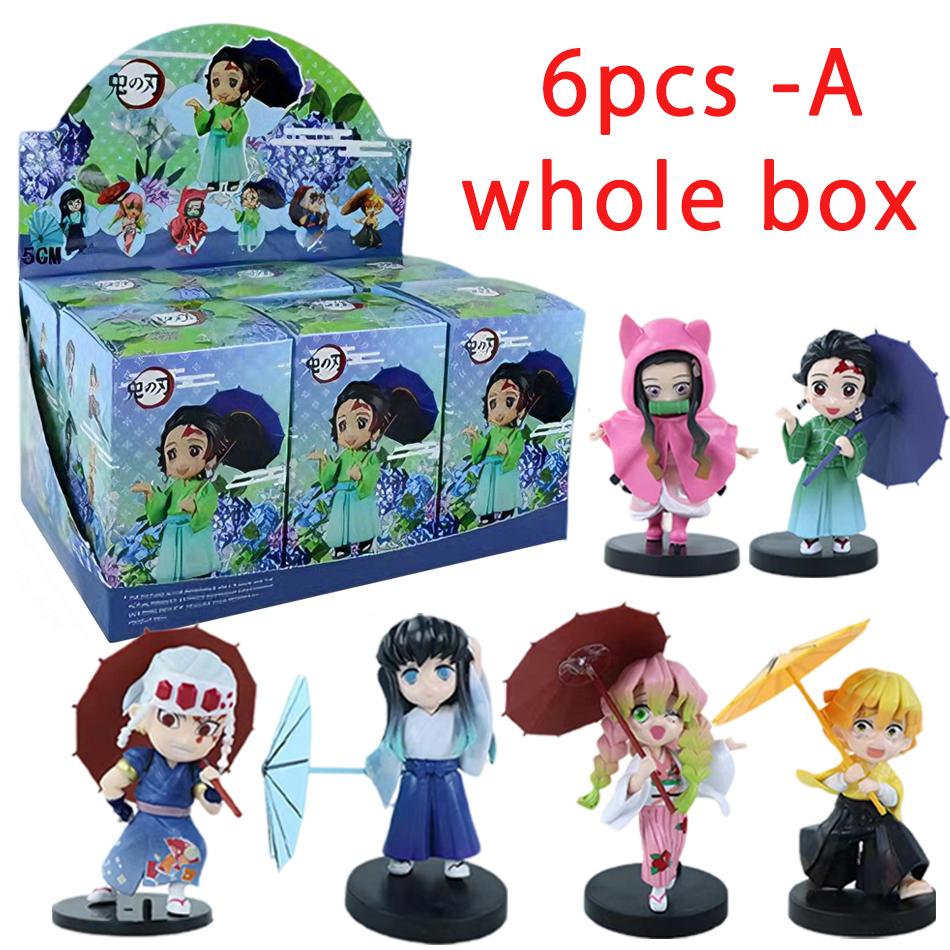 В наличии 12 см кавайная Серия сливового дождя из Клинок, рассекающий демонов, с коробкой, ручная работа, модель, фигурка-орнамент-подарок, нет Яиба, Камадо, Незуко