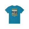 Vans T Shirts Women's Blue Crew Neck Moderate Straight Fit VN0A5F1TZEI