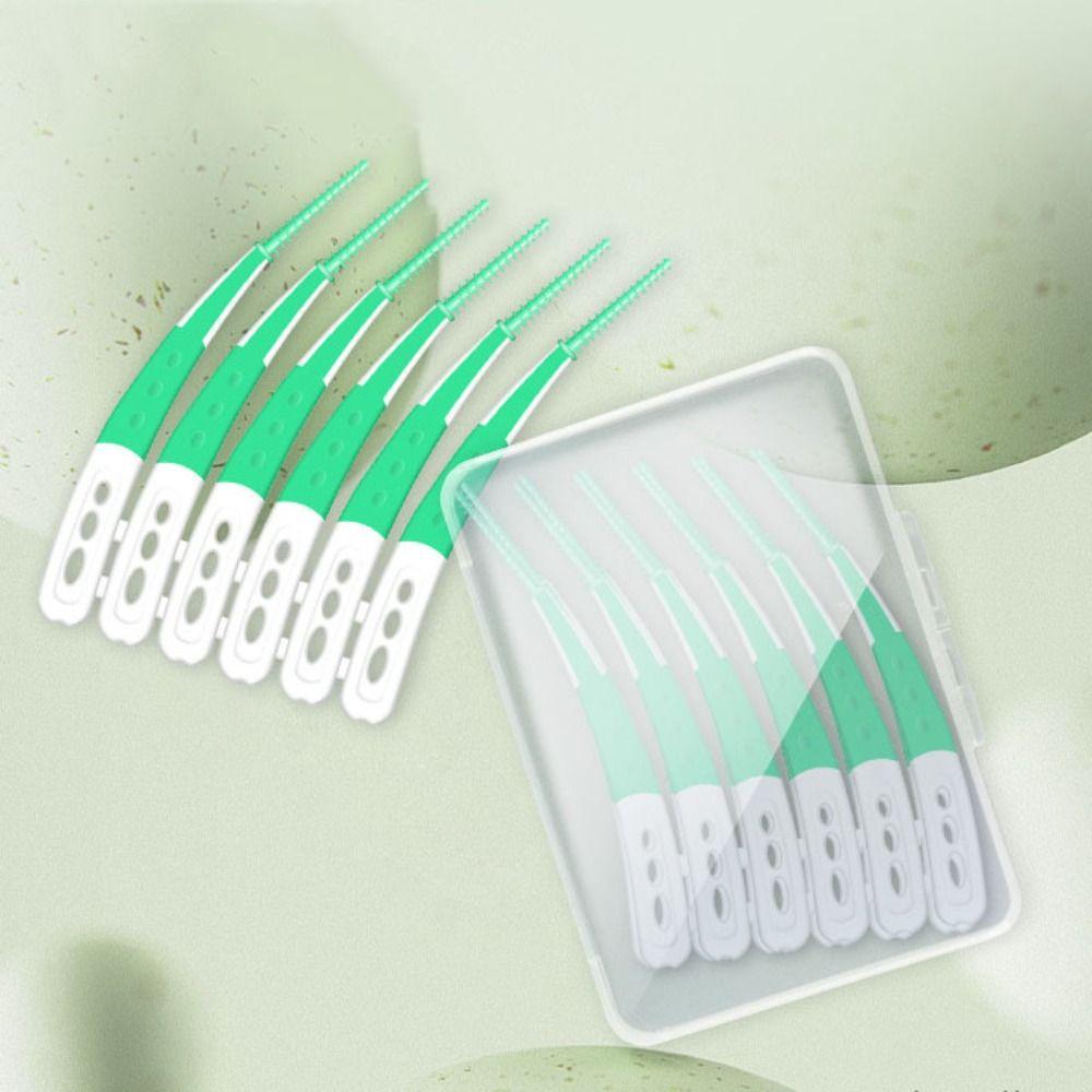 60Pcs Tooth Cleaning Orthodontic Interdental brush Soft Bristle Tooth Cleaning Device  Unisex