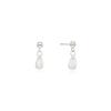 Eenie Beenie Silver Matte Water Drop Drop Earrings