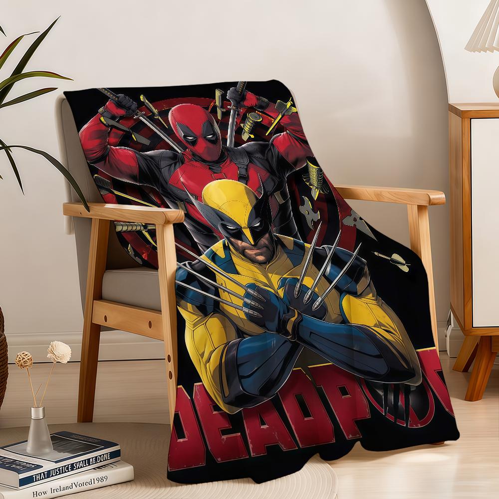 Blanket AND Throw Super Cosy Plush Living Room Sofa Couch W-WolverineS-ES Childish Birthday D-DeadpoolS-ES Gifts