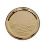 Brass Plate for Pooja, 10 Inch, 1 Piece, (Hammered - Gold)