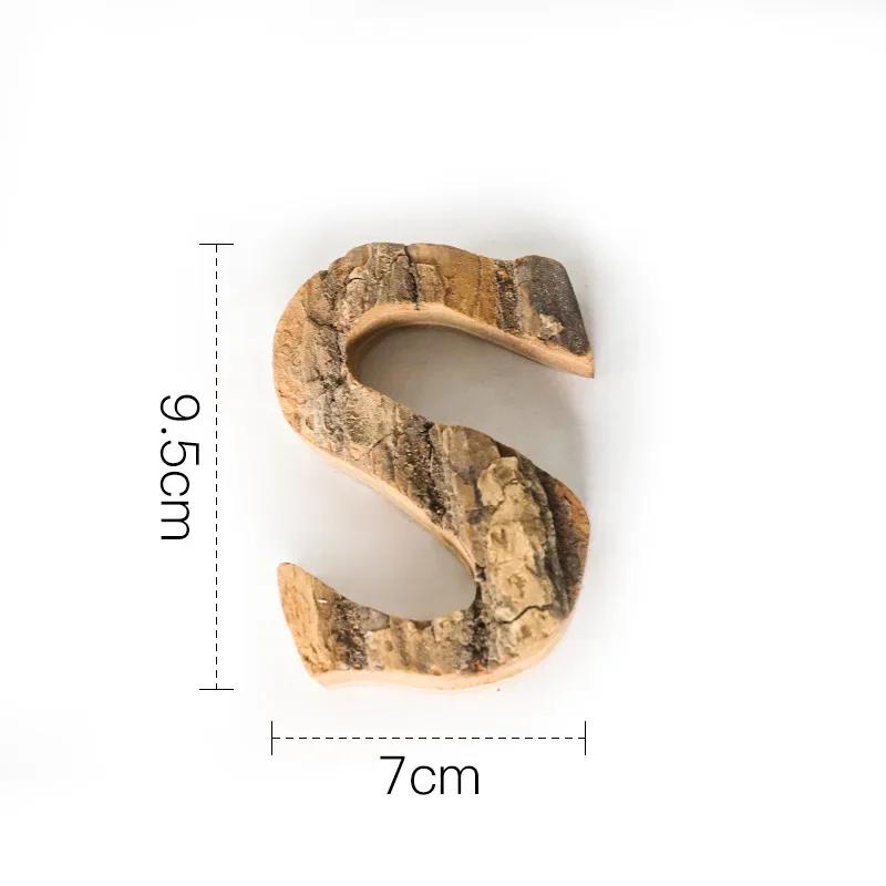 Вместе с Bark Массив дерева Ретро Деревянные Английские Буквы Алфавит Число для Кафетерия Бара Домашнее Украшение Винтажная Сделай Сам Буква