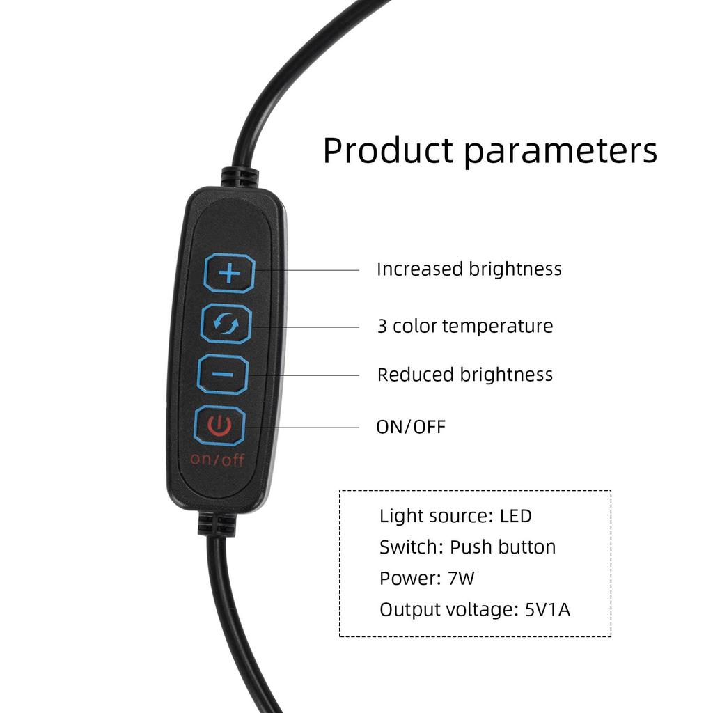 Clip-on Desk Lamp for Tattoo Nail Art Reading Beauty Makeup Table Lamp Reading Lamp Eye Protection