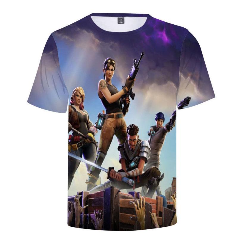 Футболки Fortnite 3D Лучшая видеоигра Battle Royale С коротким рукавом Дышащие