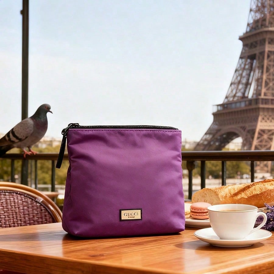 Женская фиолетовая перламутровая сумка для хранения цветов, косметичка, портативная сумочка, модная, подходит для путешествий GUCCI-GIFT-83