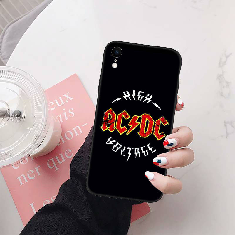 Чехол для телефона AC DC для iPhone 6 6s 7 8 11 12 13 14 15 XS Pro Max XR X SE Samsung S20 S21 S22 S23 S24 FE Ultra S8 S9 S10 Plus Lite S21S S10E