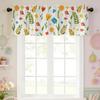 LeLehome 18" Д x 54" Ш Бандо для окна, Цветочный узор с листьями, Лен, Карман на штангу для Кухни, Ванной, Спальни, Вечеринки, Сезонный Дом