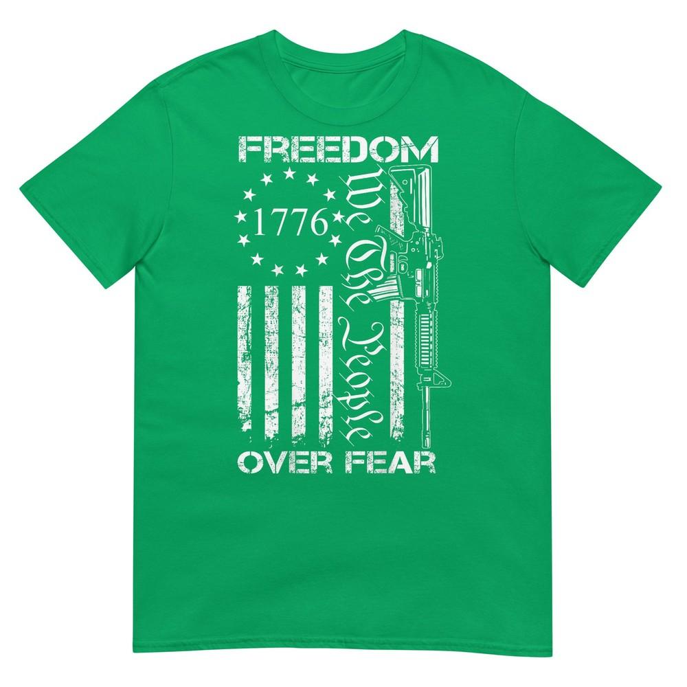 Freedom Over Fear Pro Gun Usa Flag 2nd Aunisexdunisext Tshirt