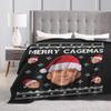 Nicolas Cage Flannel Blankets Quality Warm Soft Actor Merry Christmas Bedding Throws Autumn Travel Office Bedroom Bedspread