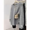 Plus Size Women Autumn Winter Warm Sweater Oversize Loose Casual Knitted Pullover Crew Neck Long Sleeve Tops