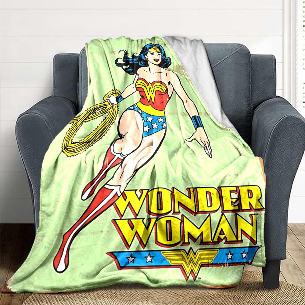 1pc Wonder Woman Blanket | Polyester Fiber, All-Season Comfort for Sofa, Bed, Office, Car, Camping yy251021159