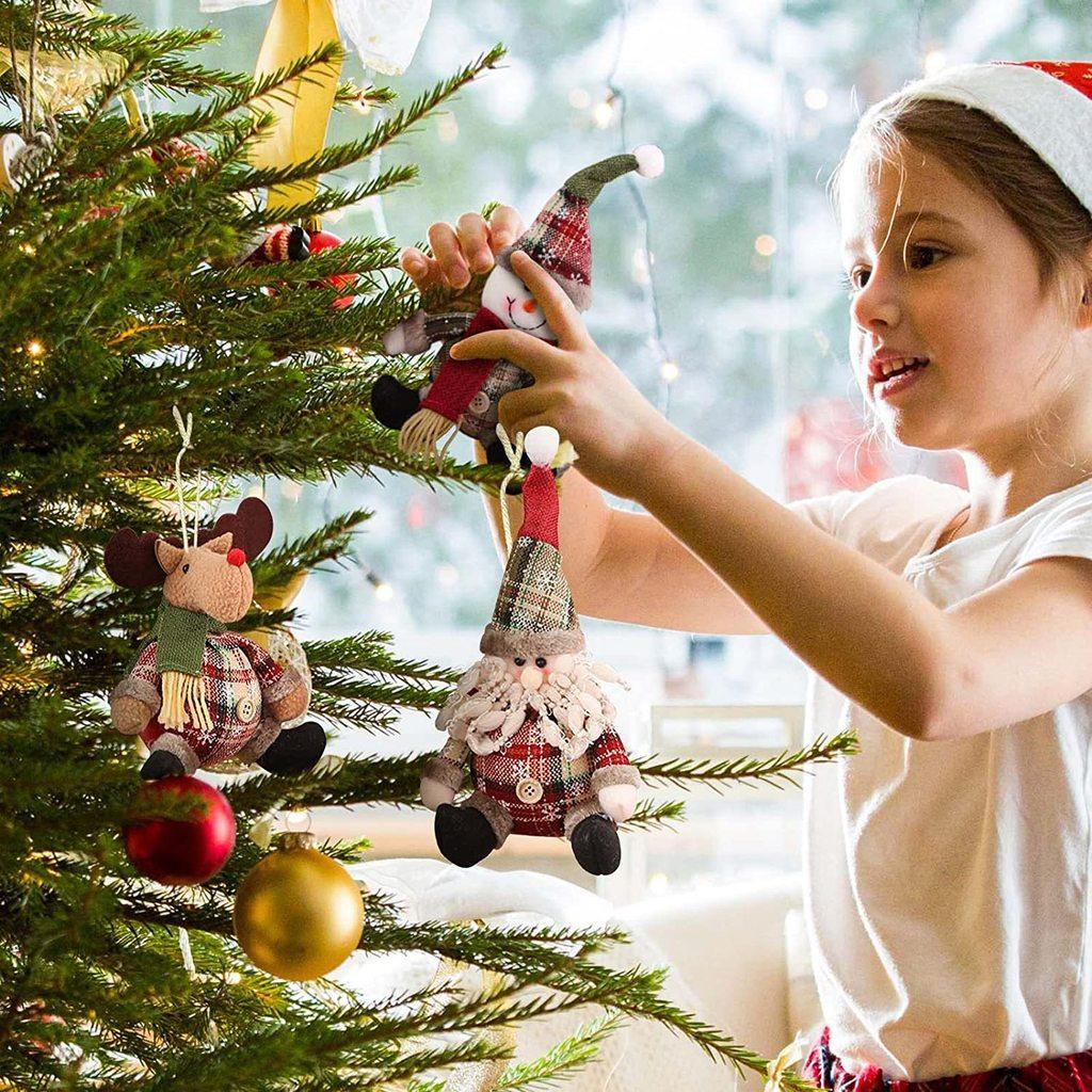 Счастливого Рождества Декоративные Плюшевые Куклы Олень Снеговик Санта Клаус Стоящая Кукла Новогоднее Украшение Подарок