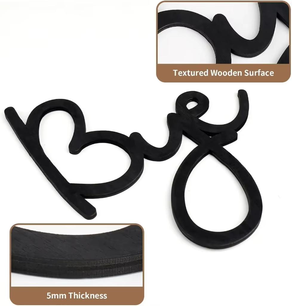 LOVE YOU BYE" Metal Sign - Home Wall Decor. Express Love and Warmth for Family & Lovers.Entryway. Valentine Decoration.