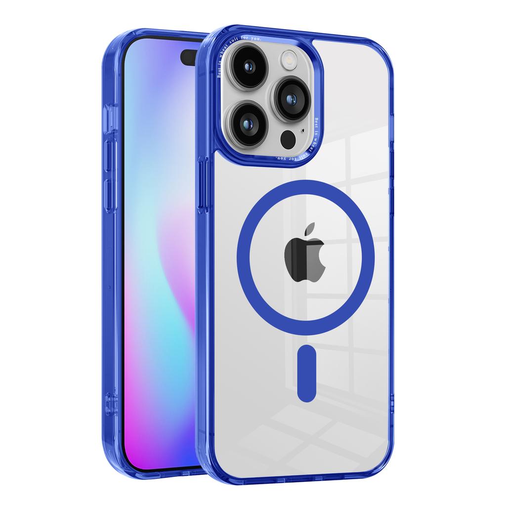 MagSafe Shockproof Magnetic Wireless Charging Case for iPhone 15Plus 15Pro Max/13 Pro Max/14 Pro Max/12 Pro Max Clear Silicone Phone Bumper Cover Case